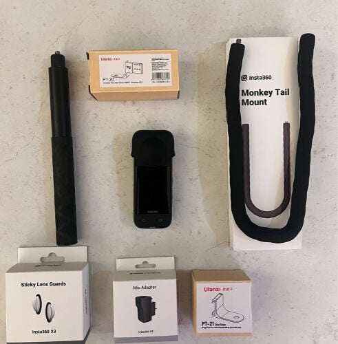Insta360 x3 with accessories 