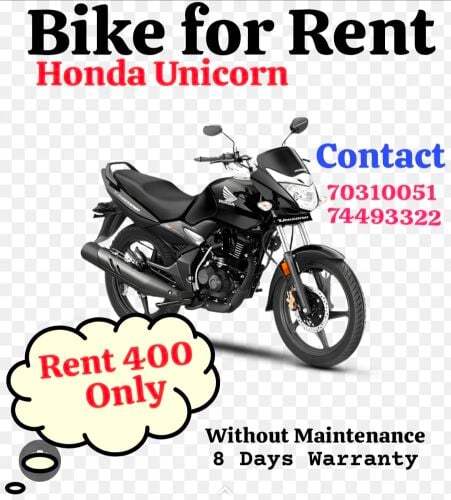 Bike For Rent 400 only