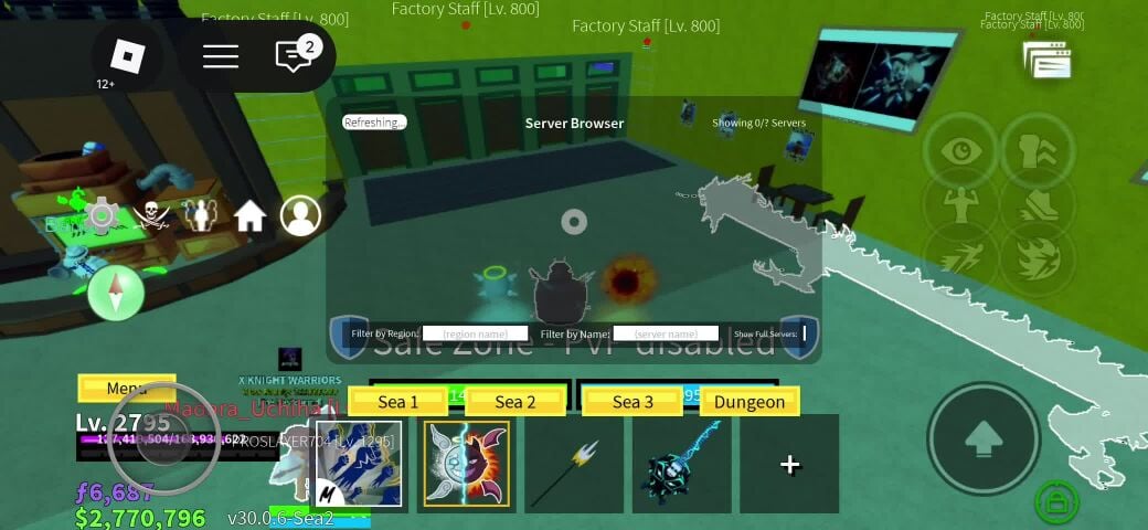 حساب بلوكس فروت 10++ بيرم