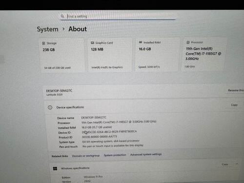 Dell Latitude 5320 i7 11th gen