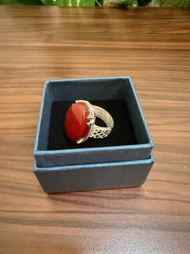 silver aqiq yamani ring