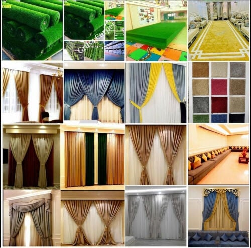 Curtain and sofa