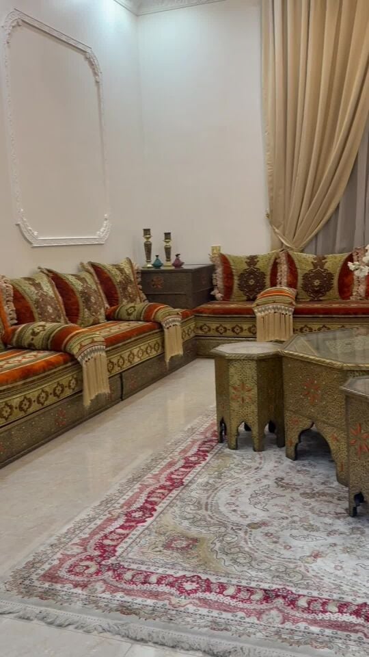 Moroccan Sofa Set with Curtain