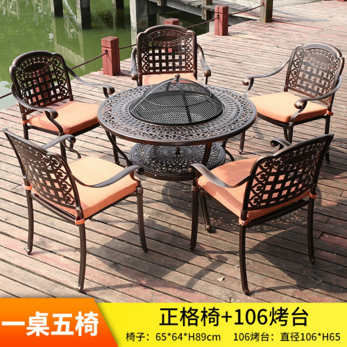 barbecue table chair Charcoal