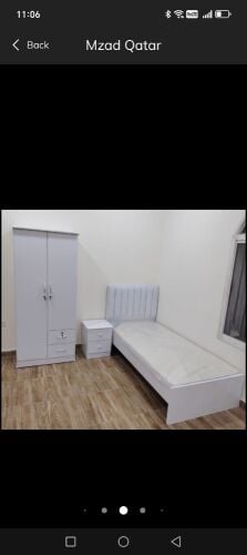 سرير صندوقي مفرد مع مرتبة متوفر ل