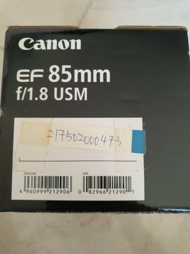 Canon 85mm brand new lens
