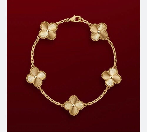 van cleef bracelet gold plated 