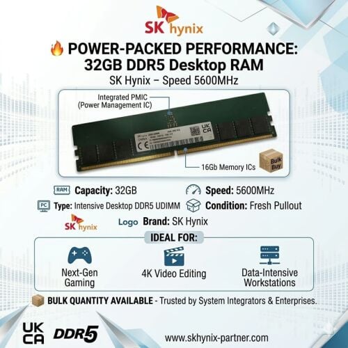 32 GB DDR 5 Desktop RAM