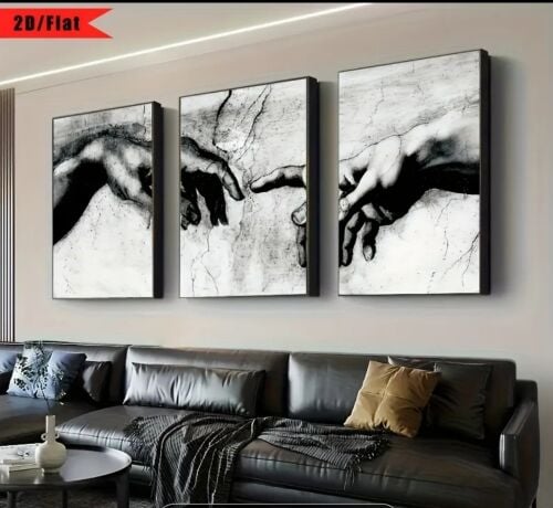 3 framed wall art pieces