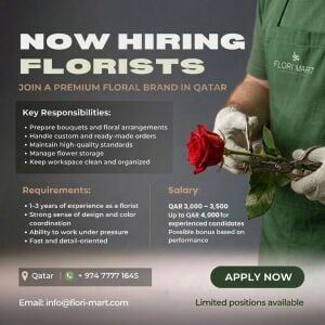 Hiring Florist  Qatar