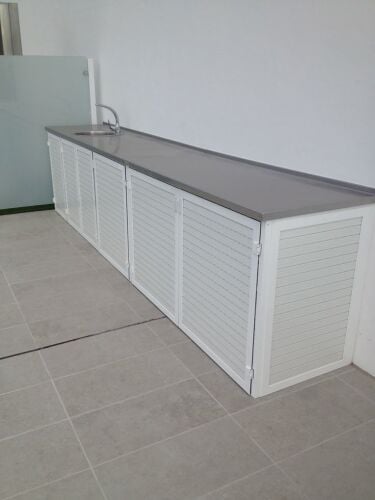 Making Aluminum kitchen cabinet