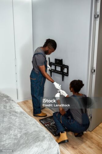 Professional tv fixing wall