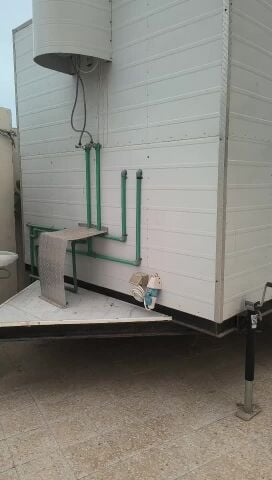 Portable toilet with tyre