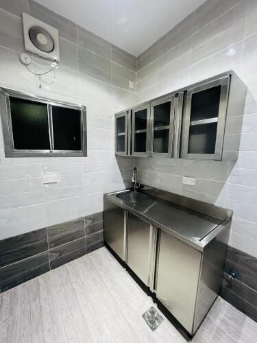 SS Base & Wall Cabinet with Glass