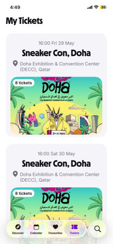 sneaker con tickets 