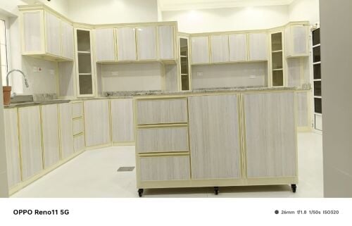 Aluminum kitchen cabinet making