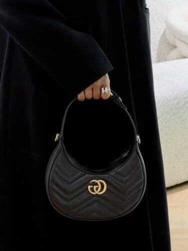 GCC Half-Moon Shaped Mini Bag Black