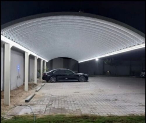 stylish fabric carshade & fence