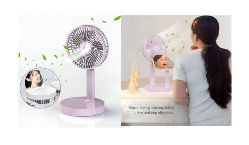 Folding Mirror Fan