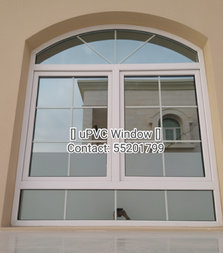 أبواب ونوافذ من مادة يو بي في سي.