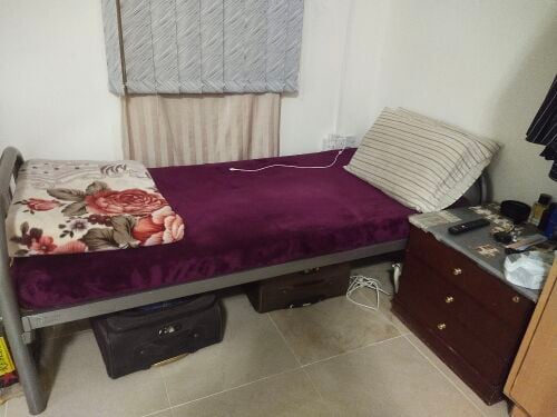 urgent sale of single cot & bed