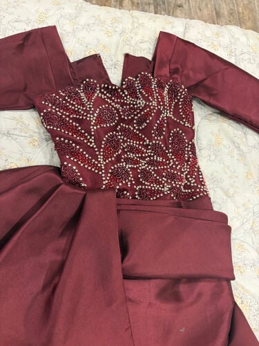 Burgundy dress