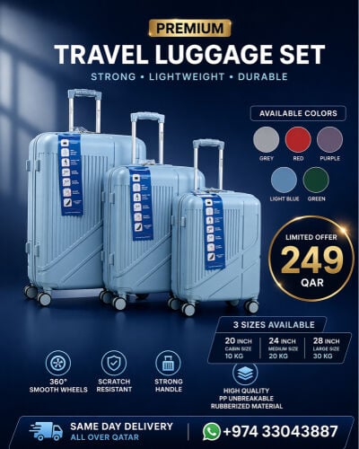 Luggage Bags 3pcs Combo rubberize