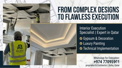 Gypsum Board False Ceiling Doha