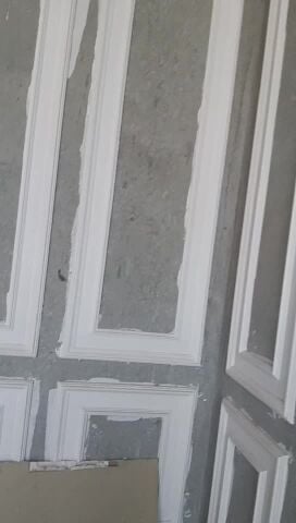 gypsum bout working, ceiling, part