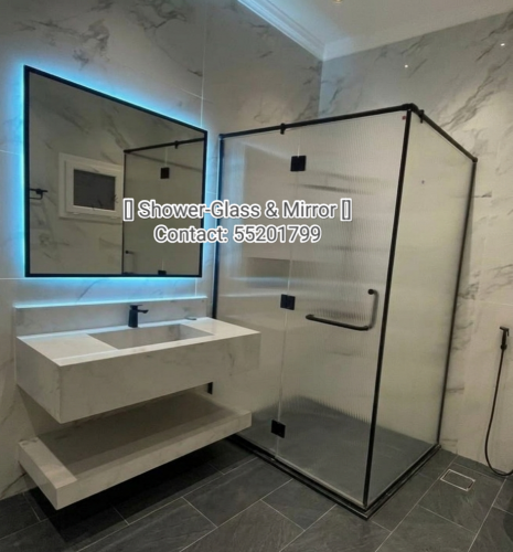 .تركيب زجاج الاستحمام