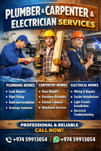 plumber and electrician & carpenter