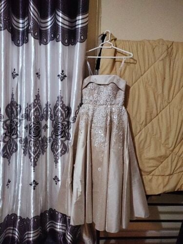 beige dress
