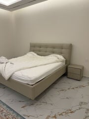 bed with two table