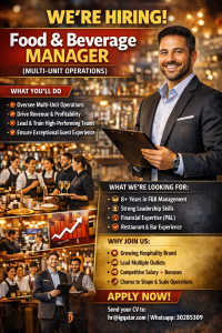F&B Manager (Multi-Unit)
