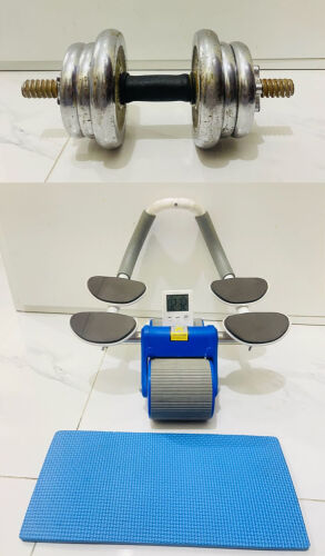 abs wheel + dumbell + steel plate