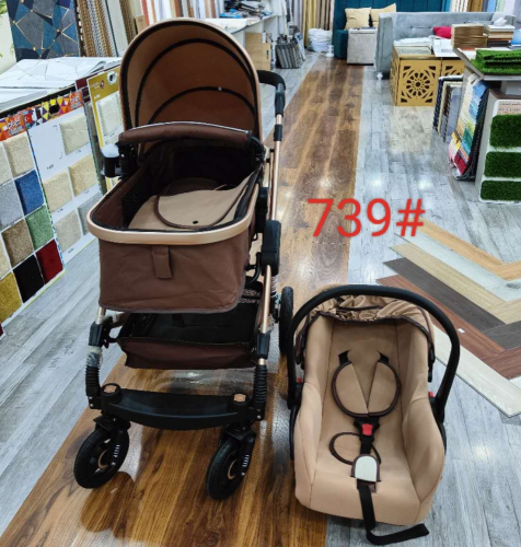bluish cart stroller baby