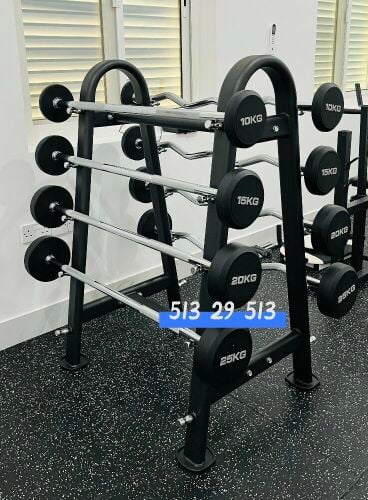 barbell and rack