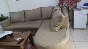 Leather sofa set