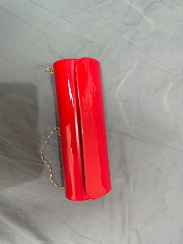 clutch bag handbag Red shiny