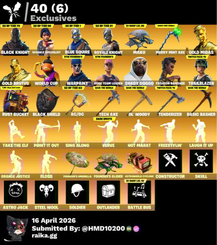 5 حسابات فورت نايت شيطون و ترافس