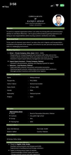 I’m looking for a job 