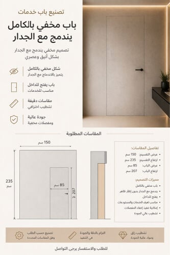 Hidden Bathroom Door + Frame