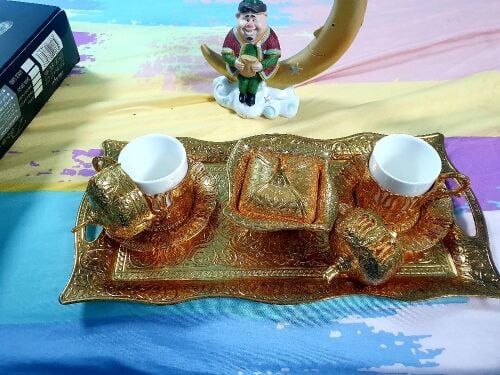 Vintage Turkish Coffee set, porcela