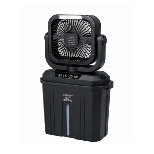 Fan and misting light with battery