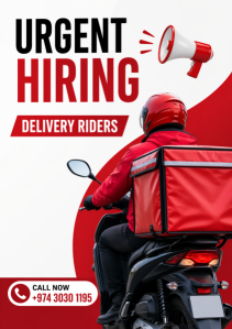 URGENT HIRING  DELIVERY RIDERS