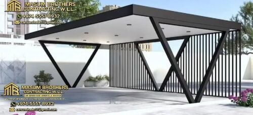مظلات مواقف سيارات حديثة
