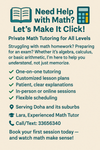 Mathematics female tutor