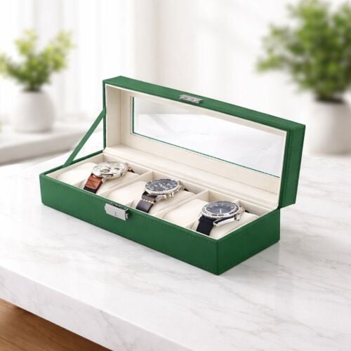 Green Classic Watch Box 6 slots