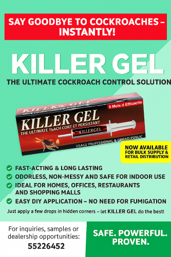 كيلر جل من الصراصير