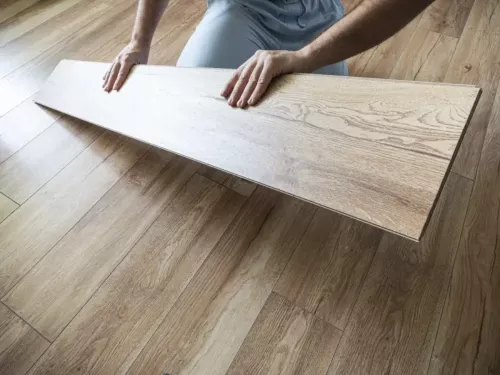 Parquet flooring. work and decor